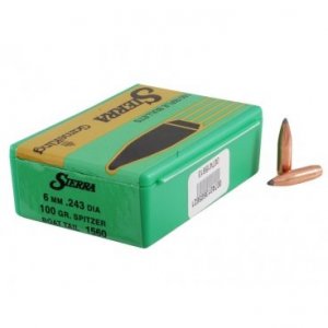 Střela Sierra, Rifle Game King, .243/ 6,17mm Dia, 100GR, Game King SBT