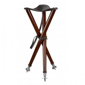 Skládací židlička- trojnožka Parforce, dřevo-kůže