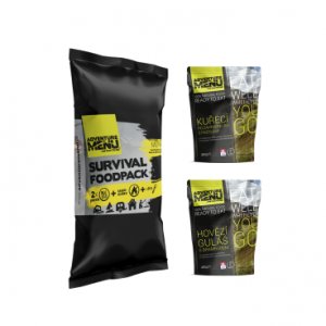 Survival pack Adventure Menu, Hovězí guláš+Kuře po zahradnicku, samoohřev, lžíce