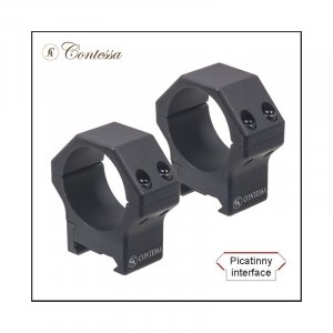 Kroužky Contessa, pevné na Weaver/Picatinny, 30mm, výška 8mm, černé