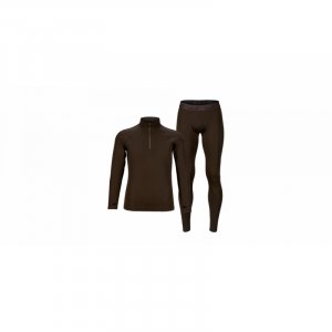 Set spodního prádla Seeland Climate Base layer, barva: hnědá, velikost XL