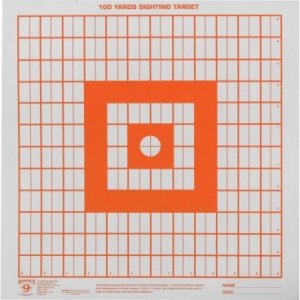 Terče Hoppe's, pro nastřelová, zvýrazněné čtverce, střed 1" (25,4mm)