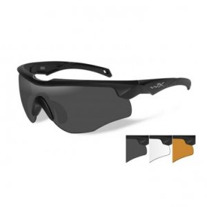 Brýle Wiley X, WX Rogue,skla: šedá+čirá+světle oranžová,černý rámeček ,balistická odolnost