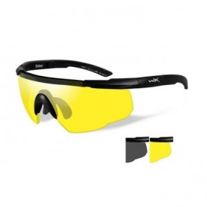 Brýle Wiley X, Saber Advanced, skla: žlutá+kouřově šedá,černý rámeček, balistická odolnost
