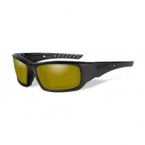 Brýle Wiley X, ARROW, skla: žlutá, černý rámeček, balist.odolnost, polarizační