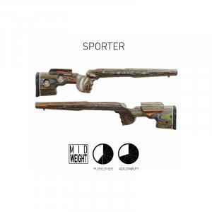Pažba GRS Riflestocks, Sporter, pro pušky CZ550 Standard LA, hnědá