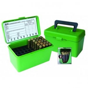 Krabička na náboje MTM Cases, Rifle DeLuxe, 50ks, barva: Green