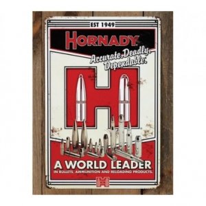 Plaketa Hornady, Vintage Tin Sign