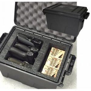 Kufřík na krátkou zbraň MTM Cases, Tactical Pistol case, rozměr 24x39x23cm, tmavě šedé