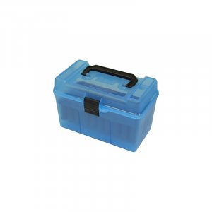 Krabička na náboje MTM Cases, Rifle DeLuxe, transparentní modrá