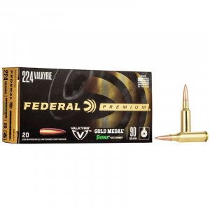 Náboj kulový Federal, Gold Medal, .224 Valkyrie, 90GR, Sierra MatchKing HP