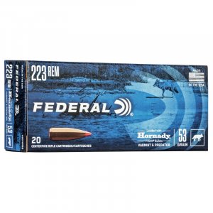 Náboj kulový Federal, Varmint-Predator, .223 Rem., 53GR (3,4g), Hornady V-Max