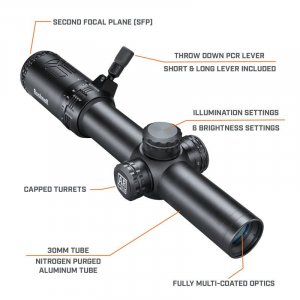 Puškohled Bushnell, AR Optics III, 1-8x24mm, osnova BTR-1, tubus 30mm, černý