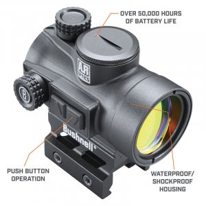 Kolimátor Bushnell, AR Optics TRS-26, 1x26mm, tečka 3 MOA, černý