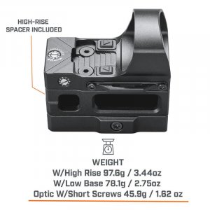 Kolimátor Bushnell AR Optics FS 2.0, Reflex 1x, tečka 3 MOA, zvýšený, černý