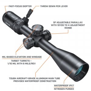 Puškohled Bushnell, AR Optics, 4,5-18x40mm, osonova DZ223, tubus 1" (25,4mm), černý