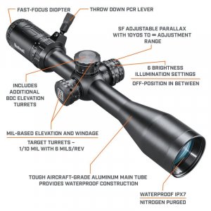 Puškohled Bushnell, AR Optics, 4,5-18x40mm, osvětlený Windhold, tubus 1" (25,4mm), černý