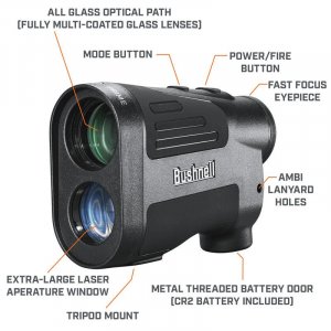 Dálkoměr Bushnell, Prime 1800, 6x24mm, aktivní display, čern šedý