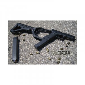 Adaptér Endo Tactical, pro pažby AR/MSR na pistole Glock I, II a III Gen, Full Size, černý