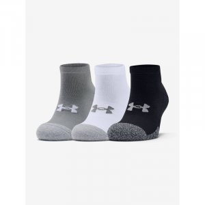 Ponožky Under Armour, Heatgear Locut -Gry, velikost: 40-42, barva: bílá, šedá, černá