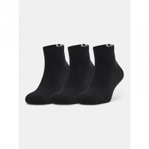 Ponožky Under Armour, Core QTR 3PK-BLK, velikost: 40-42, barva: černá