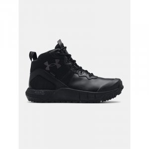 Boty Under Armour, MG Valsetz Mid LTHR WP, velikost: EUR:42, barva: černá