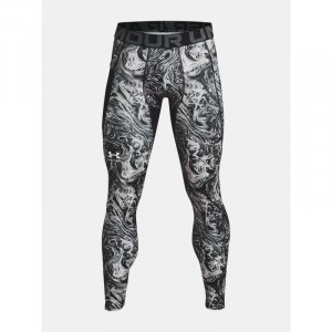 Legíny Under Armour UA HG Armour Prtd Leggings, velikost: XXL, barva: šedá