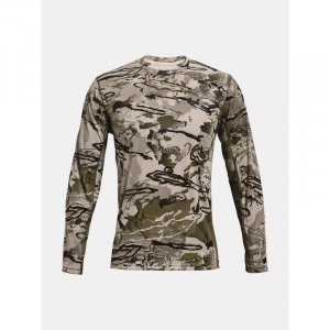 Tričko Under Armour, UA Iso-Chill Brush, velokost: L, barva: hnědá camo