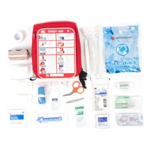 Sumka Ulfhednar, First Aid, lékarnička bez náplně, rozměr 15x20x4cm, nylon, červená