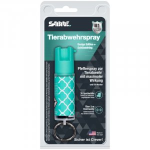 Pepřový sprej Sabre Red, Mighty Discreet, přívěšek na klíče, obsah 15ml, zelený