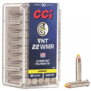 Náboj kulový CCI, VNT Varmint, .22 WMR, 30GR, Tipped VNT