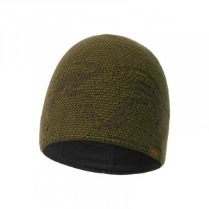 Zimní čepice Blaser Beanie pletená, barva: tmavě zelená, velikost: univerzální