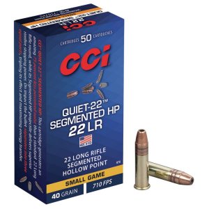 Náboj kulový CCI, Quiet 22, .22LR, 40GR (2,6g), Segmented HP Quiet