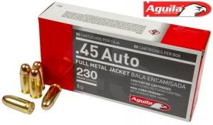 Náboj kulový Aguila, Handgun, .45 ACP, 230GR (14,9g), FMJ