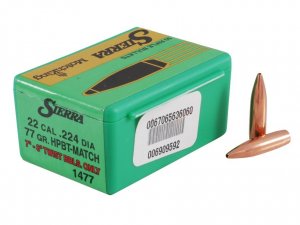 Střela Sierra Bullets, Rifle Match King Long Range Spec., .224"/ 5,69mm 77GR, HPBT