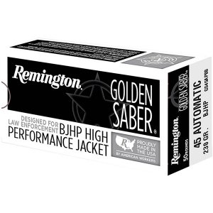 Náboj kulový Remington, Golden Sabre, .45 ACP, 230GR (14,9g), BJHP