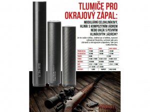 Tlumič A-TEC, model WAVE Carbon, pro malorážky, Ráže: .22LR, na závit M15x1mm