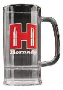 Sklenice s uchem Hornady, objem 14oz/ 420ml, logo Hornady, transparentní plast, set 4ks