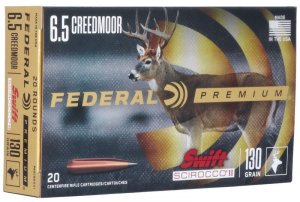 Náboj kulový Federal, Premium, 6,5mm Creedmoor, 130GR (8,4g), Swift Scirocco
