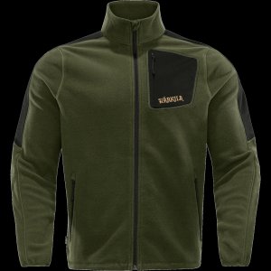 Mikina Härkila Venjan fleece, barva: zelená/černá, velikost: L