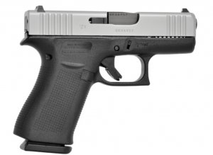 Pistole samonabíjecí Glock, Mod.: G43X Silver,Ráže: 9mm Luger, hl.: 87mm, kapacita 10+1ran