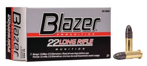 Náboj kulový CCI, Blazer High Velocity, .22 LR, 40GR (2,6g), Solid