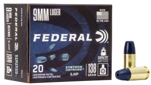 Náboj kulový Federal, Syntech Defense, 9mm Luger, 138GR (8,94g), SJHP