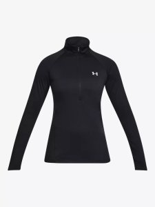 Tričko dámské Under Armour Tech 1/2 Zip - Solid, velikost: L, barva: černá