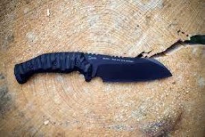 Armádní taktický nůž Dachs Knives, Ares III, černý, kydexové pouzdro