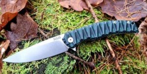 Zavírací nůž Dachs Knives, Sulis, zeleno-černý, klip