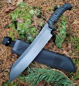 Mačeta Dachs Knives, ARES, černá, pouzdro se závěsem