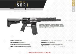 Puška sam. Stag Arms, Mod: STAG 15 Tactical SBR, Ráže: .223 Rem/5,56mm, hl.: 7,5", černá