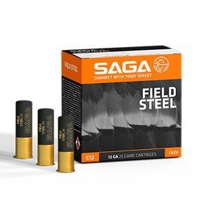 Náboj brokový Saga, Field Steel 32, 12x70mm, brok č. 2 (3,75mm), 32g