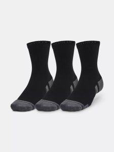 Ponožky Under Armour UA Performance Cotton Mid 3 kusy v balení, barva: černá, velikost: M